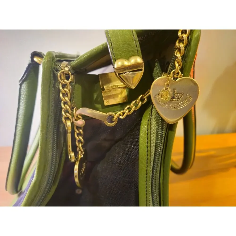 Vintage Y2K Juicy Couture Pet Dog/Cat Carrier Green & Blue Velour